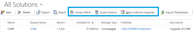 Solution Enhancements in Dynamics CRM 2016